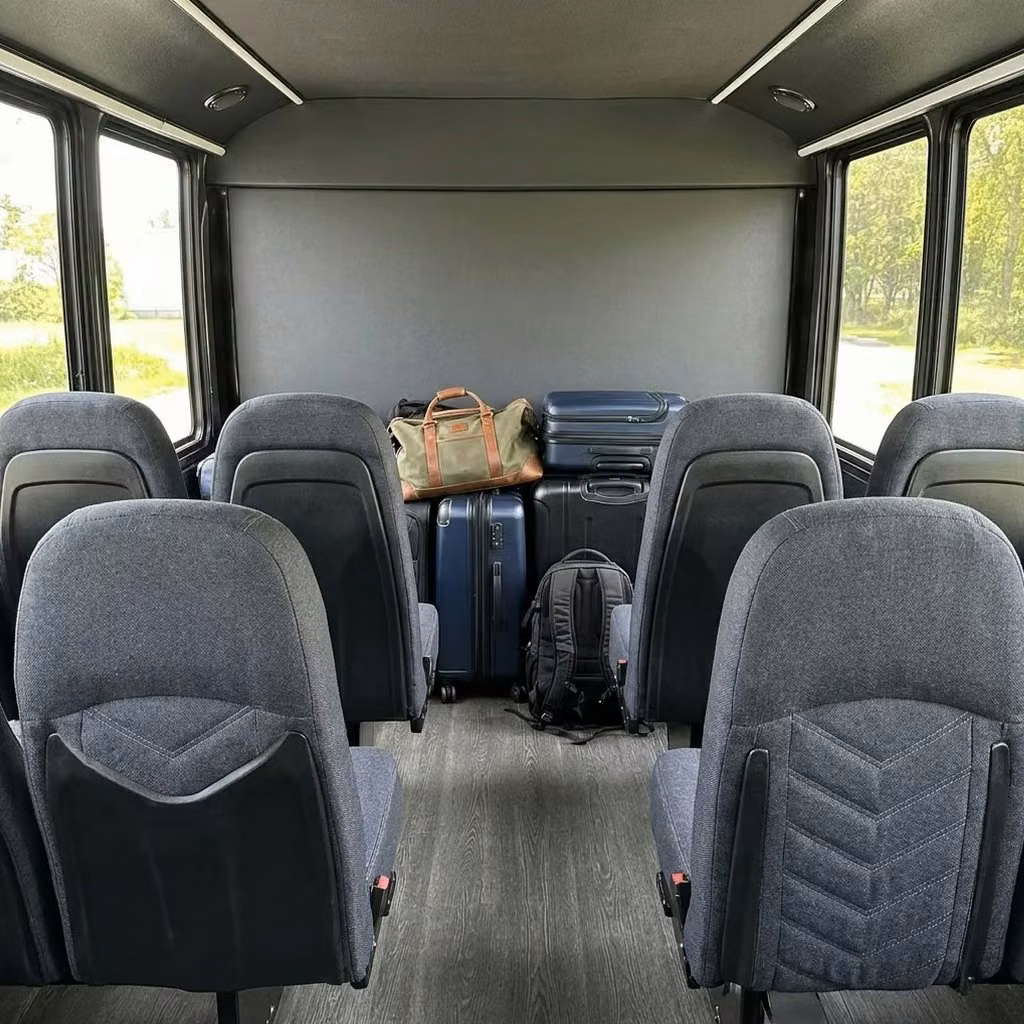 naugatuck 25 passenger minibus luggage area