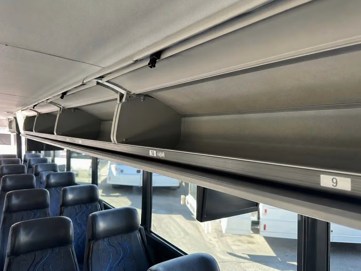 naugatuck 56 passenger charter bus overhead storage