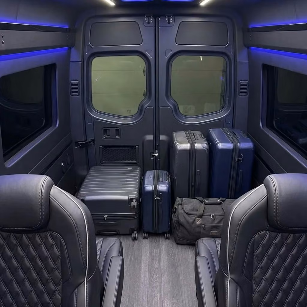 naugatuck sprinter van rental with driver luggage area